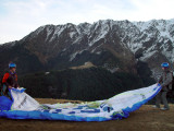 Two Other Pilots Prepare One of Their Chutes