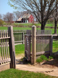The Hewlett House from the front yard of the Conklin House