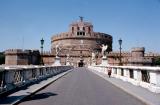 Bridge over the Tiber & Castle SanAngelo, Rome Italy
