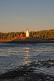 Lighthouse off Maine Coast.