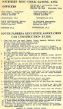 1960's - Southern Mini Stock Racing Association officers and rules