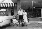 Late 1950s - Charles and Billie Bechter in front of their Dairy Queen and Pappees Restaurant on E. 4th Avenue, Hialeah