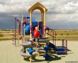 July 2009 - Kyler on the playground equipment at Peterson AFB, Colorado