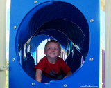 July 2009 - Kyler playing in the tunnel at the playground at Peterson AFB, Colorado