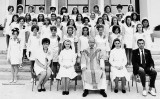 1970 - the 8th grade girls graduating class at Immaculate Conception School, Hialeah