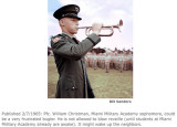 1965 - PFC William Christman, bugler at Miami Military Academy