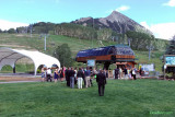 Guest going up the ski lift for Justin and Ericas wedding at Crested Butte Mountain Resort (2637)