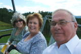 Justins mom Brenda with Karen and Don going up the ski lift to Justin and Ericas wedding (2644)