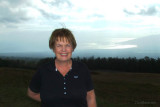 August 2010 - Karen with west Maui behind her