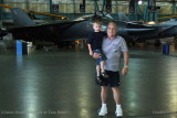 July 2010 - Don Boyd and his grandson Kyler Kramer with a F-111 Aardvark bomber at the Wings Over the Rockies Air & Space Museum