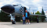 October - Grandpa Boyd with his grandson Kyler and an F-4 Phantom at the Peterson Air & Space Museum, Colorado Springs