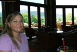 2010 - Karen having lunch at the beautiful Broadmoor Hotel in Colorado Springs