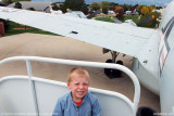 October 2010 - Kyler on top of stairs at Lockheed EC-121T Warning Star #AF52-3425