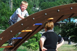 August 2010 - Kyler and Grandma Boyd at the Palmer Park playground