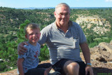 August - Kyler and Grandpa Boyd on top of Palmer Park