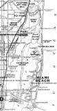 1925 - map of old Miami and surrounding environs, east of Miami Avenue, in 1925 and projected growth by 1935