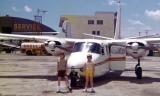 1976 - Dan and Denise Griffis in front of Steve Lapointe's Aero Commander after sightseeing flight
