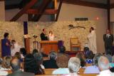 Lighting the candle at Pete and Lindas wedding, photo #9030