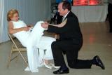 Pete removing Lindas garter, photo #9064