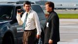 2003 - Bob Crumbliss (left) and Mark Forare (right) at runway 8-26 dedication at MIA