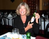 May 2006 - Brenda enjoying a Presidente beer at El Segundo  Viajante in Hialeah