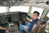 2006 - Ben Wang in the cockpit of USAF C-32A #80001 used as Air Force Two