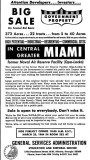 1964 - Portions of former NAS Miami at Opa-locka advertised for auction by the GSA