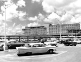 1960s - parking lot, terminal and airport hotel at Miami International Airport