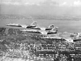 Late 1950s / Early 1960s - USAF F-104 Starfighters over Miami Beach