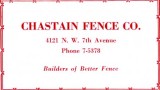 1952 - Chastain Fence Co.