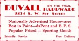 1952 - Duvall Hardware