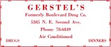1952 - Gerstels, formerly Boulevard Drug Company
