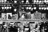 1960s - medium aerial view of the Pizza Palace at 3099 SW 8th Street, Miami