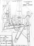 1945 - closeup of diagram of proposal to combine the 36th Street Airport with the military airfields to the south