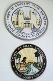 2008 - Town of Country Club Estates and City of Miami Springs Seals at the Historical Museum