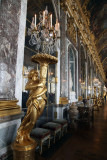 Inside the Chateau de Versailles - in the Hall of Mirrors
