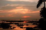 Sunset viewed from Kumarakom Lake Resort, Kottayam, Kerala, India.