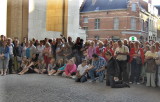 CROWD GATHERS FOR THE LAST POST CEREMONY