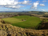 VIEW OF THREE VILLAGES & THE SOUTH DOWNS