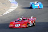 1971 Ferrari 312P driven by Ernie Prisbe and 1971 Chevron B19 driven by eventual winner Randall Smith