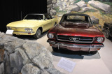1965 Ford Mustang convertible, right, and 1965 Chevrolet Corvair Corsa Turbo convertible