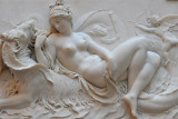 Venus Reclining on a Sea Monster With Cupid and a Putto, 1785-87, by John Deare, English, 1759-1798, marble. At Getty Center.