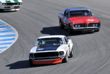 No. 83, Gordon Gimbel, 1969 Ford Boss 302 Mustang, and No. 98, Chris Liebenberg, 1967 Mercury Cougar