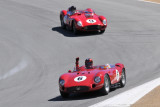 No. 6, Jon Shirley, 1957 Maserati 300S, and No. 9, Bruce McCaw, 1959 Ferrari TR-59