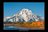 Oxbow Bend, WY... snow covered Mount Moran in the background