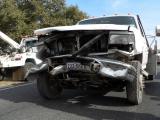 This is what stopped the Box truck - a Ford F-450 Super Duty FlatBed