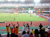 celebrating a Cote dIvoire goal