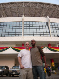 Kofi and Brian at the stadium