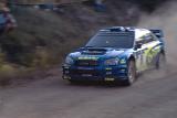 Tommi Makinen in a Subaru