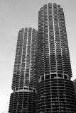 Marina Towers in Black and White